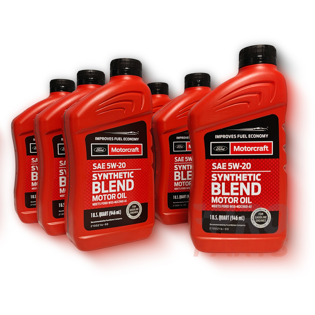 Kit de 6 botellas de aceite original Motorcraft 5W20 para motores Ford - PROPARTS