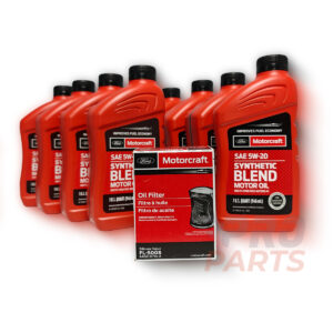 Kit de cambio de aceite original Motorcraft 5W20 con filtro FL500S para motor Ford F-150 5.0 V8 Coyote - PROPARTS