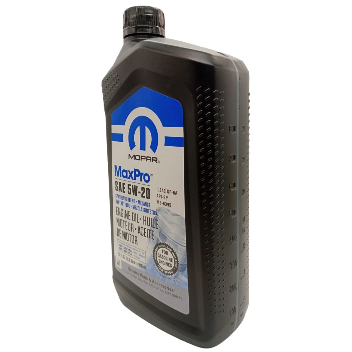 Aceite Mopar 5W20 original para motor Jeep Grand Cherokee RAM 1500 y Dodge Durango - PROPARTS