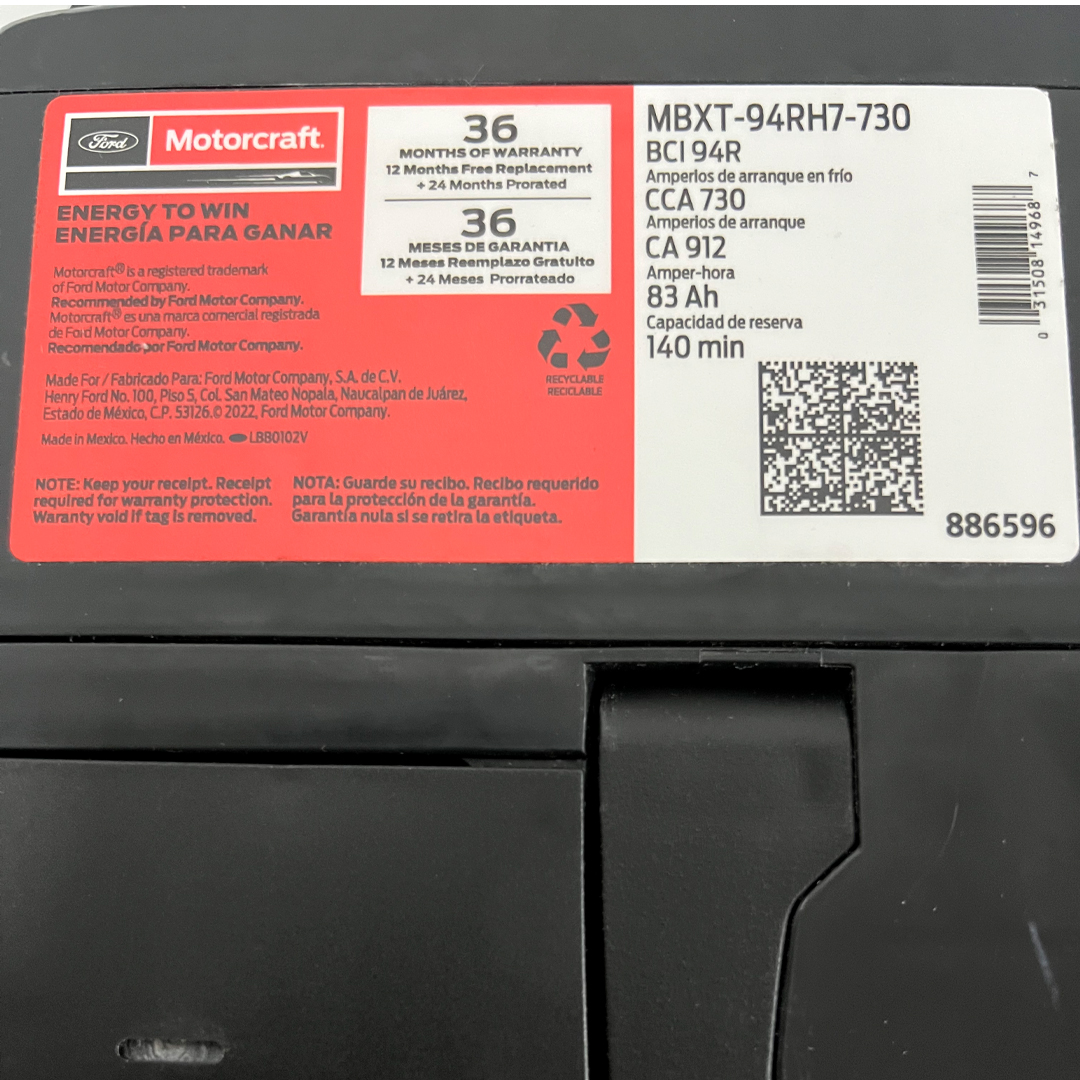 Bateria Motorcraft para Ford F-150 - Imagen 2