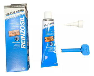 Sellador de silicona gris automotriz Victor Reinz Reinzosil alta temperatura para cárter y motor - PROPARTS