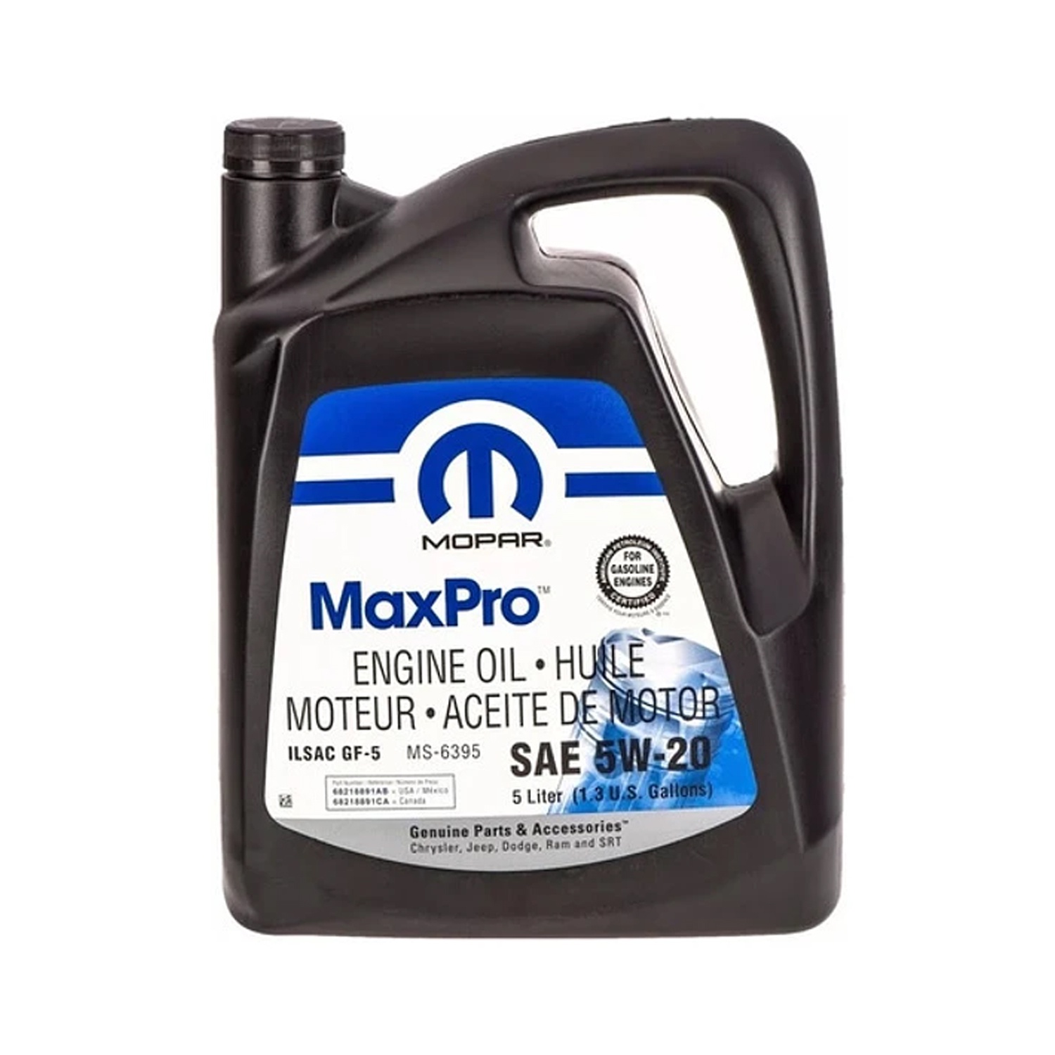 Kit de mantencion Mopar con 5 litros de aceite 5W20 y filtro original 4892339AB para Jeep Compass 2.4 - PROPARTS