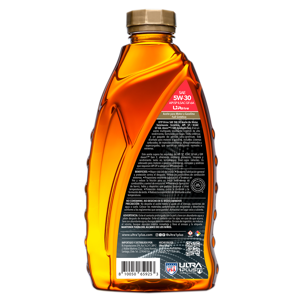 Aceite de Motor 5W-30 Ultra1Plus Full Sintético dexos1 Gen 3 - Imagen 2