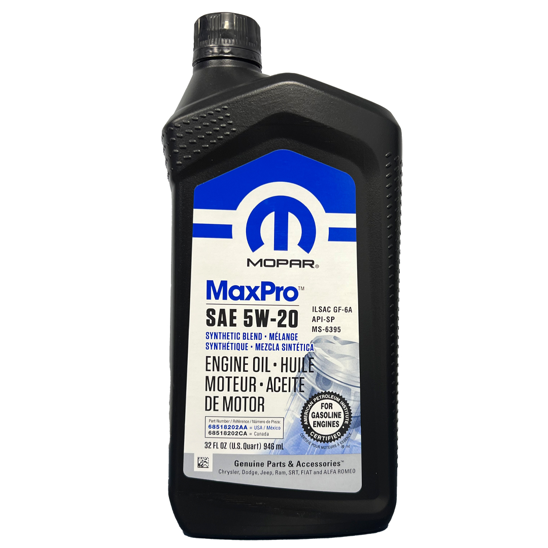 Aceite Mopar 5W20 original para motor Jeep Grand Cherokee RAM 1500 y Dodge Durango - PROPARTS