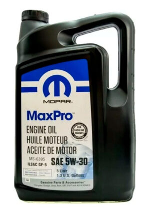 Bidon de 5 litros de aceite de motor original Mopar 5W30 para vehiculos Jeep Dodge RAM y Chrysler - PROPARTS