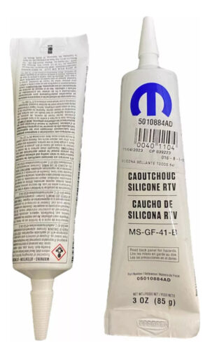 Sellador de silicona negra RTV Mopar original resistente a fluido ATF para carter de transmision - PROPARTS