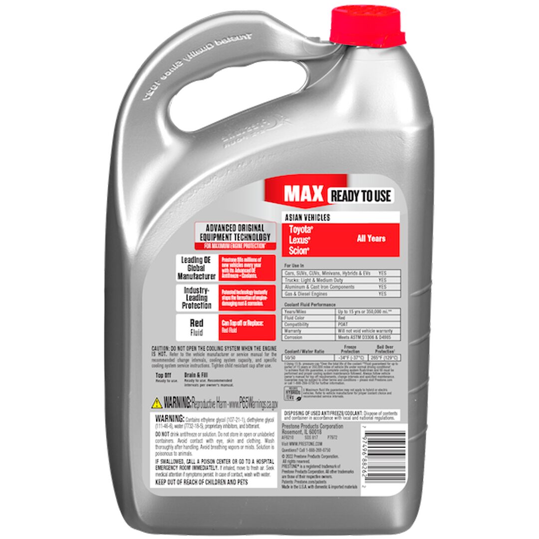 refrigerante prestone rojo 50/50 3.78l
