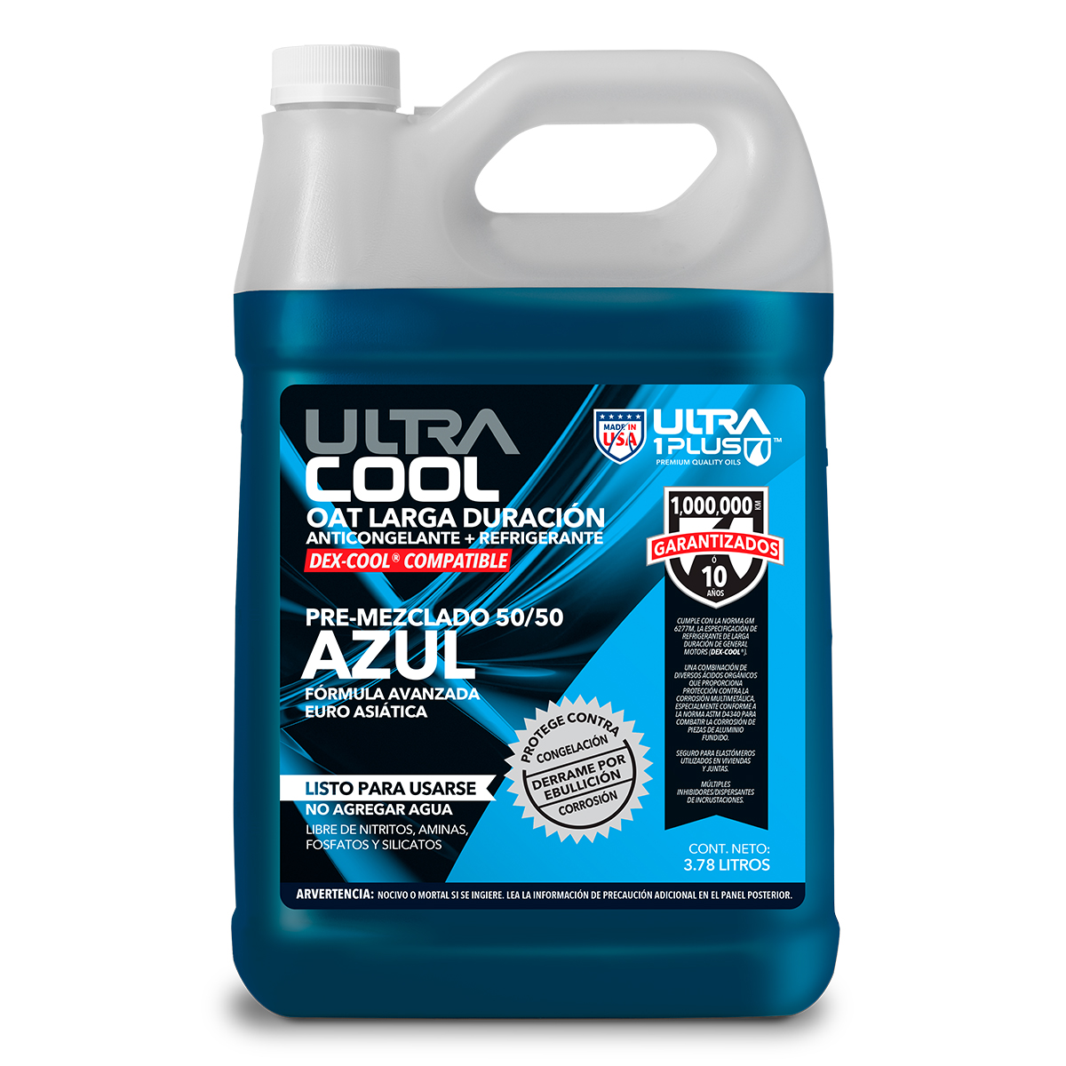 Refrigerante Ultra1Plus 50/50 Azul para Nissan, Honda y Subaru