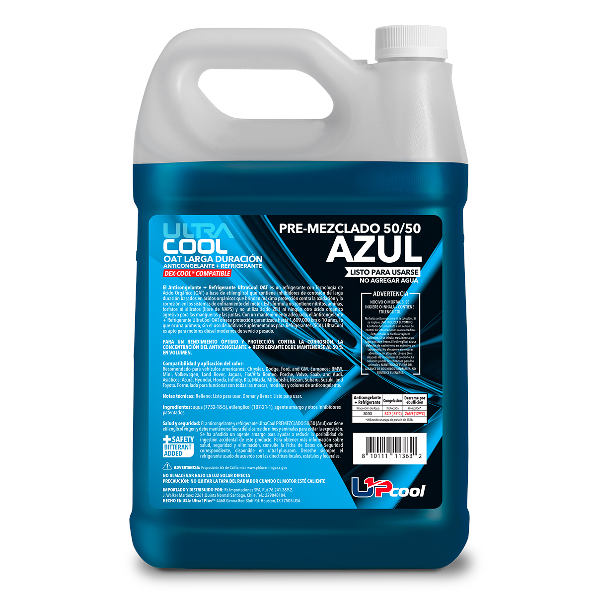 Refrigerante Ultra1Plus 50/50 Azul para Nissan, Honda y Subaru - Imagen 2